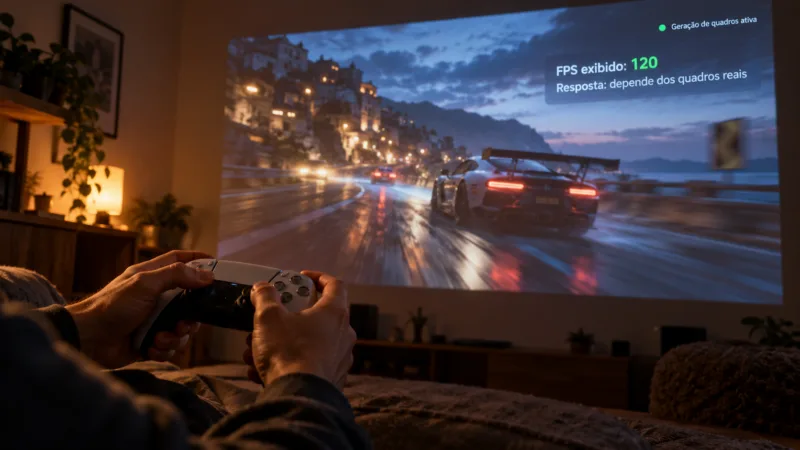 Geração de quadros aumenta o FPS, mas muda a resposta dos comandos?