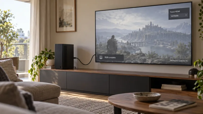 Cores lavadas ao conectar o PC à TV: como ajustar a saída de imagem