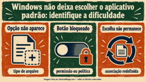 Windows não deixa escolher o aplicativo padrão: identifique a dificuldade