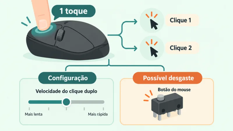 Mouse dá clique duplo com um único toque: como separar configuração de defeito