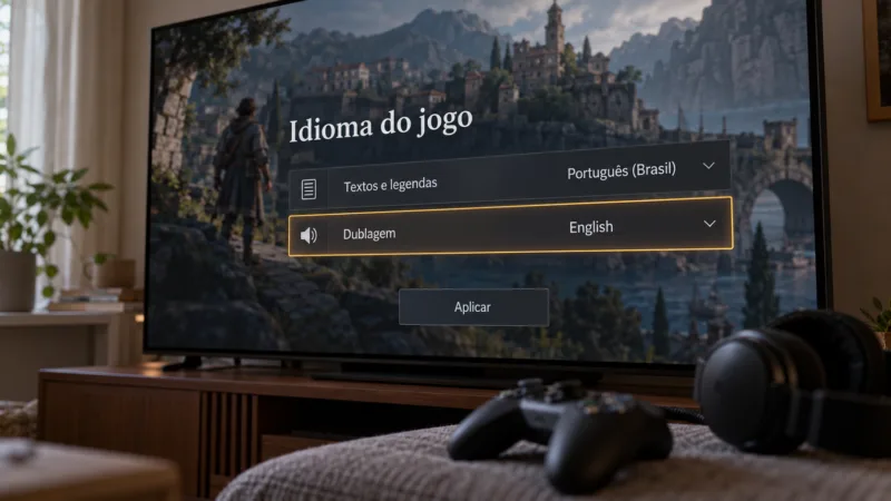 Idioma do jogo não muda: onde verificar textos e dublagem
