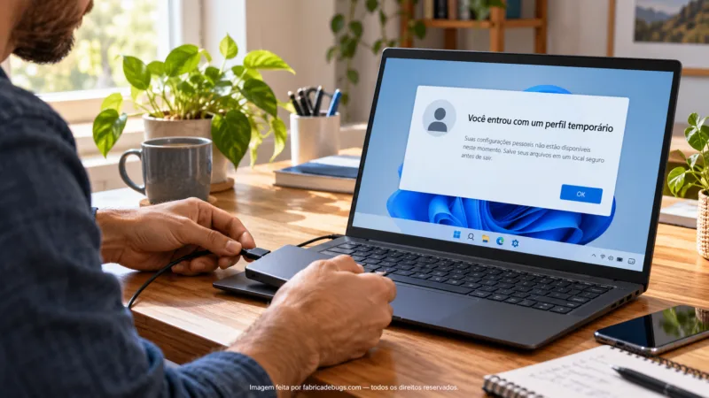 Perfil temporário no Windows: como preservar seus arquivos e recuperar o acesso